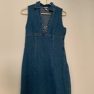 90s Sexy Denim Mini-Dress
